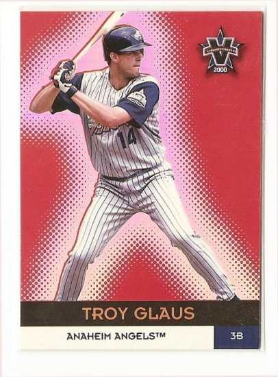 2000 Pacific Vanduard baseball card #1 Troy Glaus NM/M Anaheim Angels