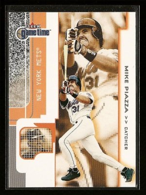 2001 Fleer Game Time (gametime) baseball card #80 Mike Piazza NM/M New York Mets