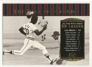 2001 Upper Deck baseball card #89 Lou Brock NM/M Hall of Records