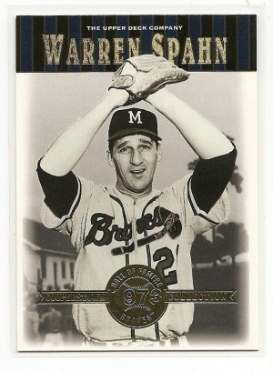 2001 Upper Deck baseball card #4 Warren Spahn NM/M Cooperstown Collection