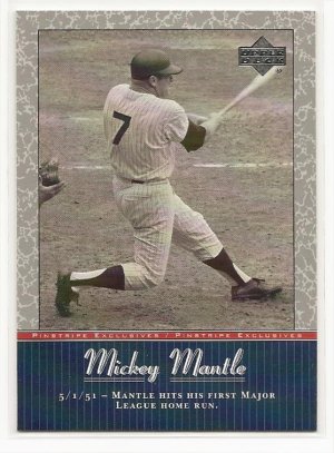 2001 Upper Deck baseball card #MM7 NM/M Mickey Mantle Pinstripe Exclusive New York Yankees