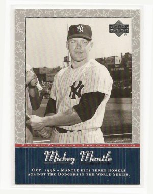 2001 Upper Deck baseball card #MM23 NM/M Mickey Mantle Pinstripe Exclusive New York Yankees