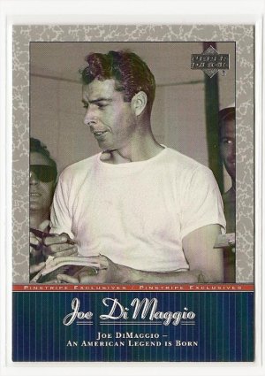 2001 Upper Deck baseball card #JD10 NM/M Joe DiMaggio Pinstripe Exclusive New York Yankees