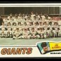 1977 Topps baseball card #211 San Francisco Giants team and checklist NM/M