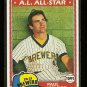 1981 Topps Baseball card #300 Paul Molitor VG Milwaukee Brewers