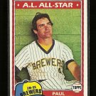 1981 Topps Baseball card #300 (B) Paul Molitor NM Milwaukee Brewers