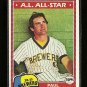 1981 Topps Baseball card #300 (B) Paul Molitor NM Milwaukee Brewers