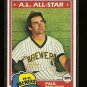 1981 Topps Baseball card #300 (C) Paul Molitor NM Milwaukee Brewers
