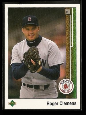 1989 Upper Deck baseball card #195 Roger Clemens NM/M Boston red Sox