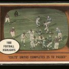 1961 Topps football card #57 Johnny Unitas EX Baltimore Colts Football highlights