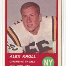 1963 Fleer football card #16 Alex Kroll NM/M New York jets