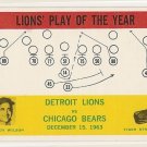 1964 Philadelphia (Philly) football card #70 (B) Detroit Lions vs Chicago Bears EX/NM