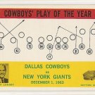 1964 Philadelphia (Philly) football card #56 (D) Tom Landry Dallas Cowboys vs New York Giants NM