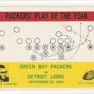 1964 Philadelphia (Philly) football card #84 (C) Vince Lombardi Green Bay Packers Detroit Lions NM