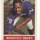 1964 Philadelphia (Philly) football card #114 Roosevelt Brown VG (rippled at bottom) New York Giants