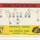 1964 Philadelphia (Philly) football card #112 Norm Van Brocklin Minnesota Vikings LA Rams VG/EX