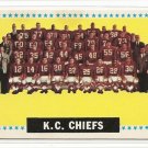 1964 Topps football card #110 Kansas City Chiefs team card EX