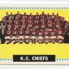 1964 Topps football card #110 (B) Kansas City Chiefs team card EX