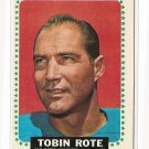 1964 Topps football card #171 Tobin Rote VG/Ex San Diego Charges