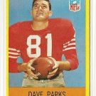1967 Philadelphia (Philly) football card #176 (B) Dave Parks EX/NM San Francisco 49ers