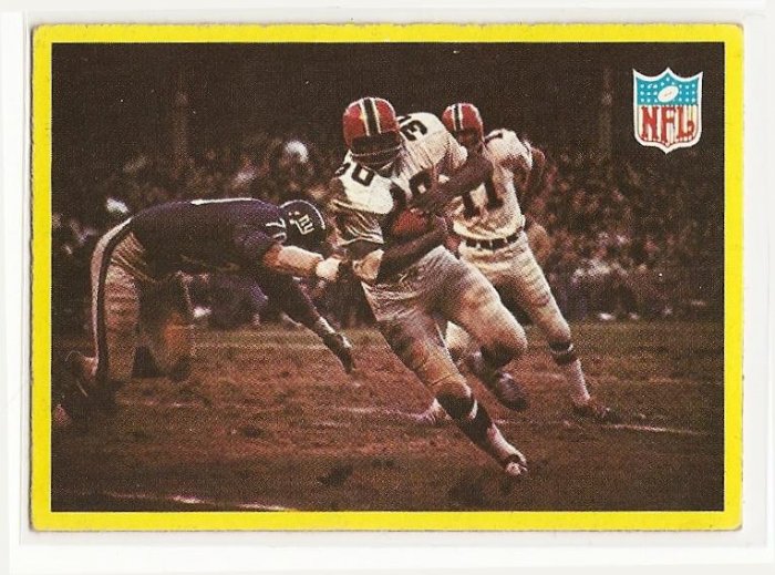 1967 Philadelphia (Philly) football card #195 Atlanta Falcons vs New York  Giants EX