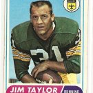 1968 Topps football card #160 Jim Taylor VG New Orleans saints