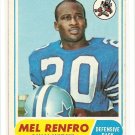 1968 Topps football card #129 Mel Renfro VG Dallas Cowboys