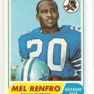 1968 Topps football card #129 (B) Mel Renfro VG (bent corner) Dallas Cowboys