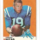 1969 Topps football card #25 Johnny Unitas EX/Nm Baltimore Colts