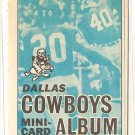 1969 Topps football mini-card "stamp" album - Dallas Cowboys EX/NM