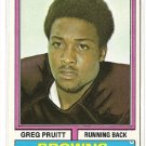 1974 Topps football card #110 Greg Pruitt NM Cleveland Browns