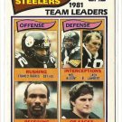 1982 Topps football card #202 Pittsburgh Steelers leaders NM Franco Harris Mel Blount