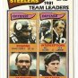 1982 Topps football card #202 Pittsburgh Steelers leaders NM Franco Harris Mel Blount