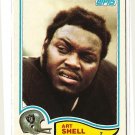 1982 Topps football card #198 Art Shell NM Oakland Raiders