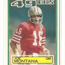 1983 Topps football card #169 Joe Montana EX/NM but there's a name written the back