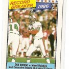 1987 Topps football card #6 Dan Mario record Breaker NM/M