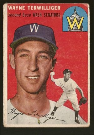 1954 Topps baseball card #73 Wayne Terwilliger good condition Washington Senators