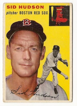 1954 Topps baseball card #93 Sid Hudson VG Boston red Sox