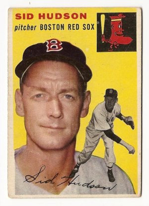 1954 Topps baseball card #93 (B) Sid Hudson VG Boston red Sox