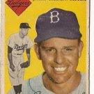 1954 Topps baseball card #169 Jim Hughes good condition Brooklyn Dodgers