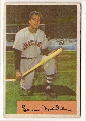 1954 Bowman baseball card #22 Sam Mele VG/EX