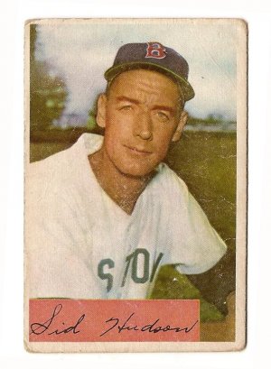 1954 Bowman baseball card #194 Sid Hudson - good