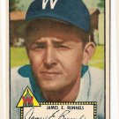 1952 (original) Topps baseball card #2 James Runnels VG black back