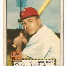 1952 (original) Topps baseball card #47 (B) Willie Jones VG red back