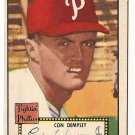 1952 (original) Topps baseball card #44 (B) Con Dempsey VG/EX black back