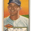1952 (original) Topps baseball card #53 Chris Van Cuyk G- black back