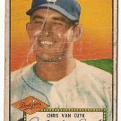 1952 (original) Topps baseball card #53 (B) Chris Van Cuyk F/G red back