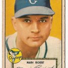 1952 (original) Topps baseball card #50 Marv Rickert G- red back
