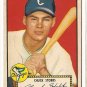 1952 (original) Topps baseball card #62 Chuck Stobbs VG/EX red back