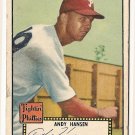 1952 (original) Topps baseball card #74 Andy Hansen G- black back